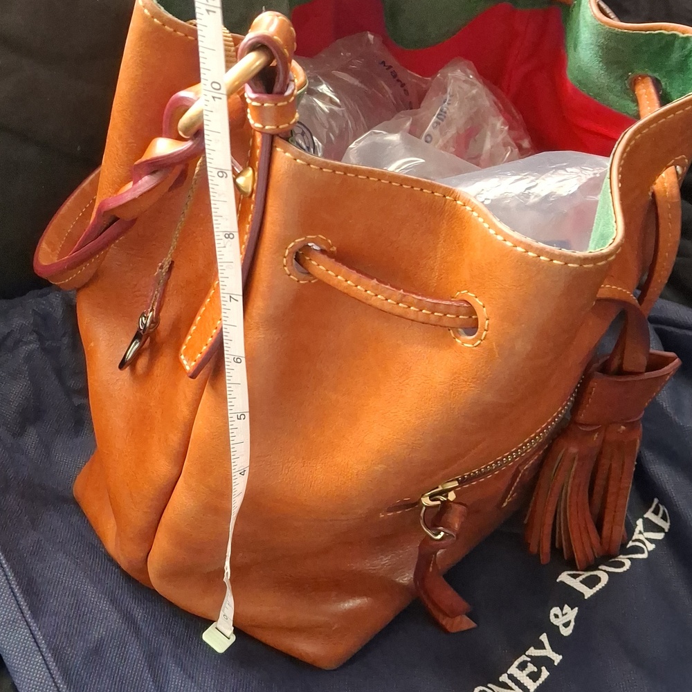 Dooney & Bourke Tan Leather Shoulder Bag - Picture 14 of 17
